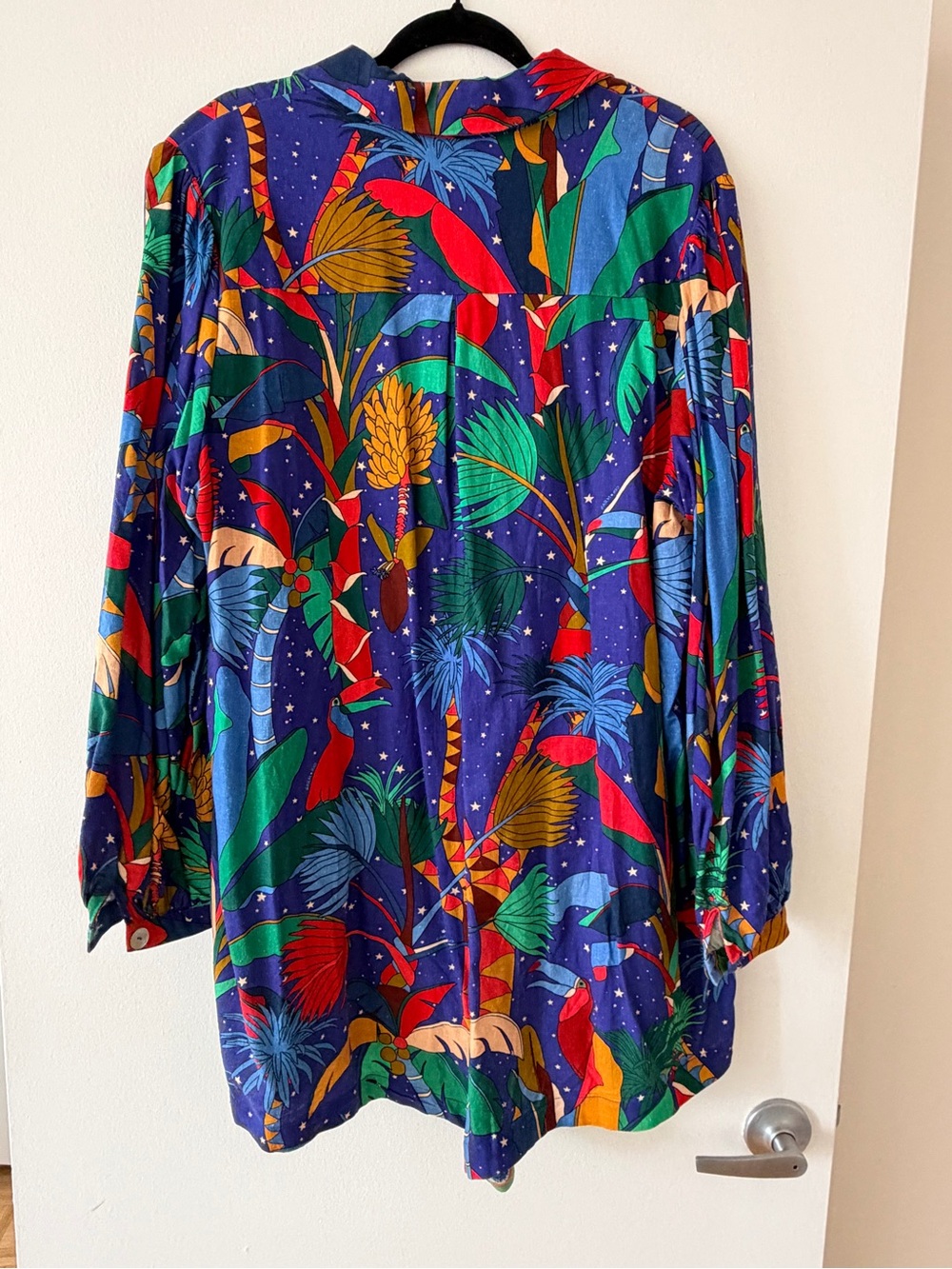Farm Rio Tropical Print Button-Up Romper - Multicolor - Picture 3 of 4